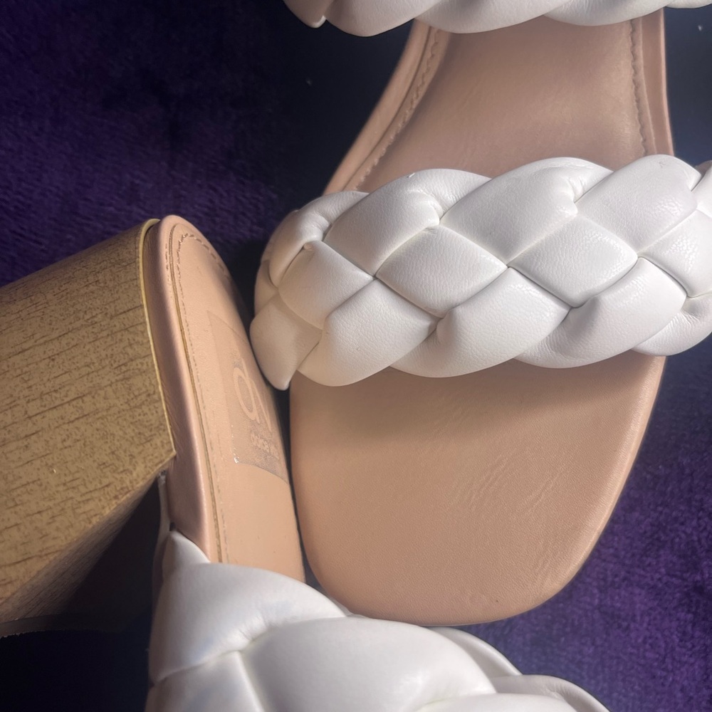 Dolce Vita White Braided Double-Strap Slide Sandals - Picture 7 of 11
